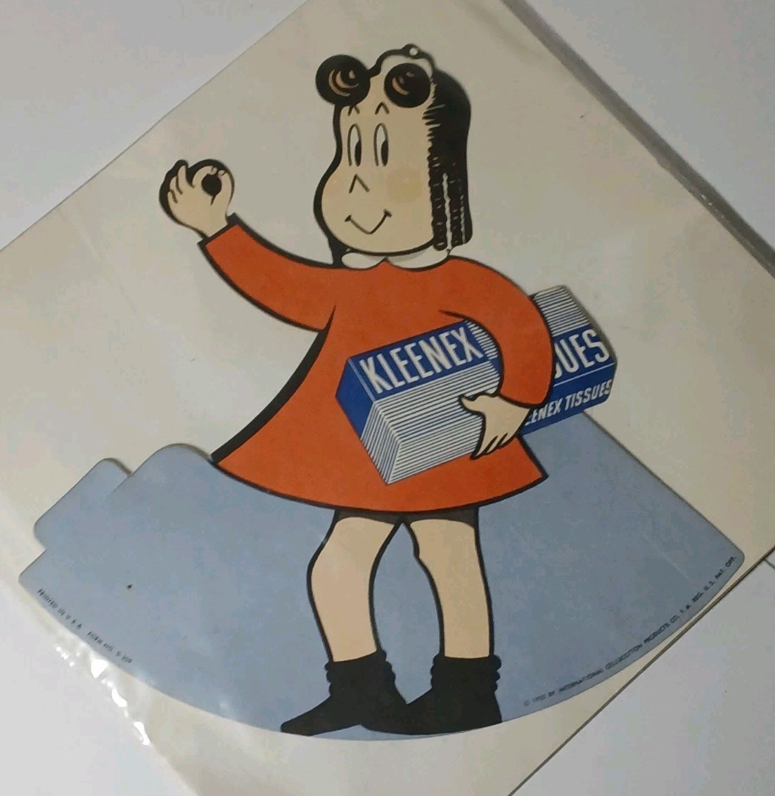 1950 Vintage Little Lulu Moppet Vintage Kleenex Tissues Sign Advertising Display