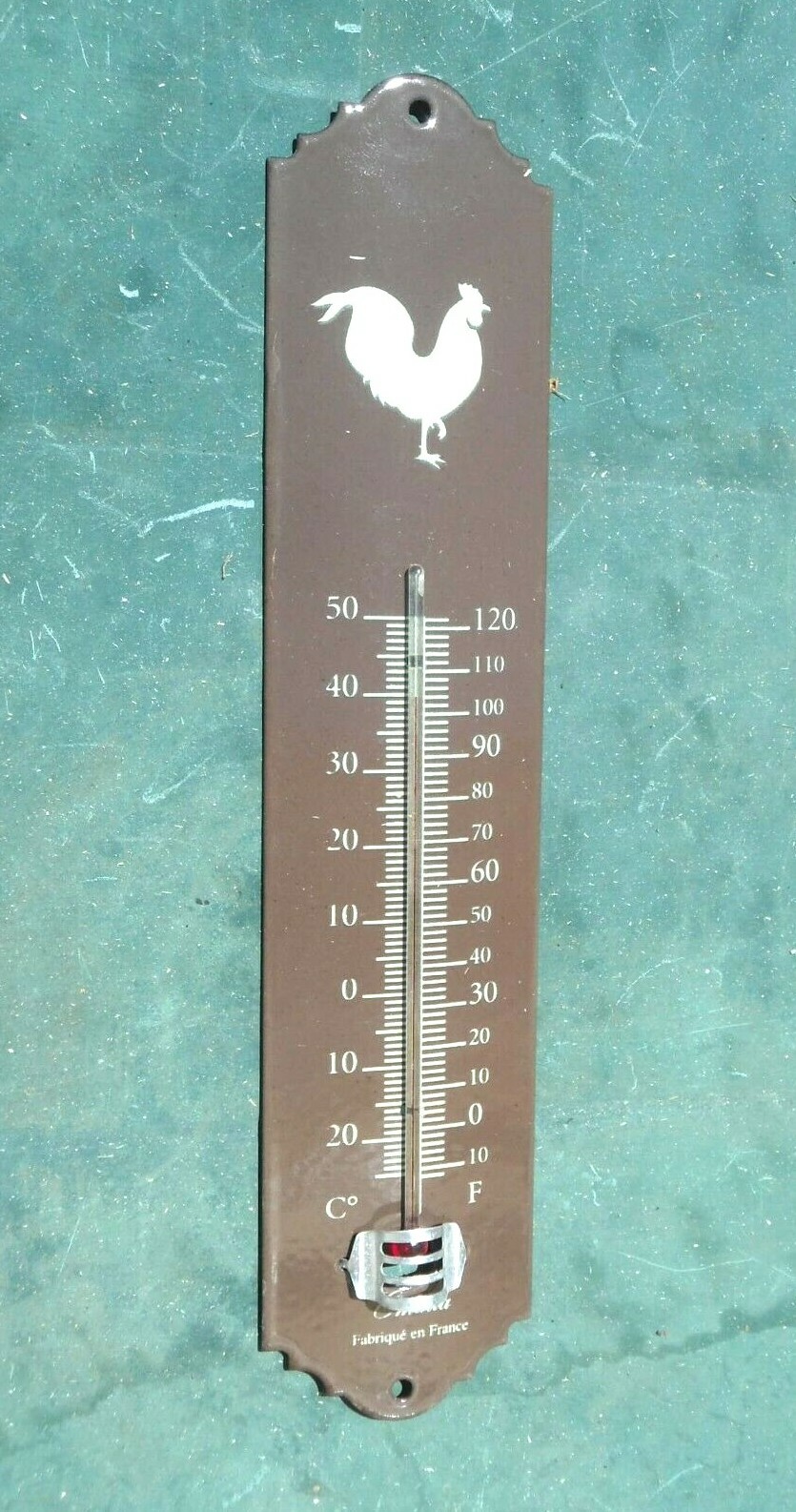 CHOCOLATE ENAMEL THERMOMETER 30cm rooster NEW GENUINE ENAMEL 800°C MADE FRANCE