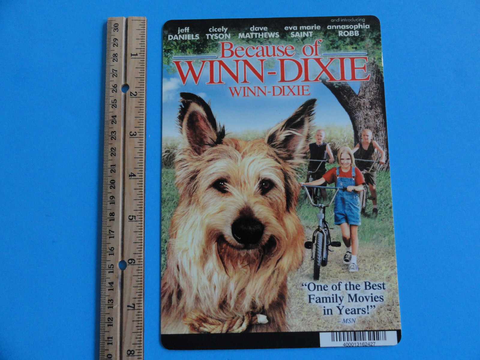 BECAUSE OF WINN-DIXIE – BLOCKBUSTER VIDEO BACKER CARD 5″X8″