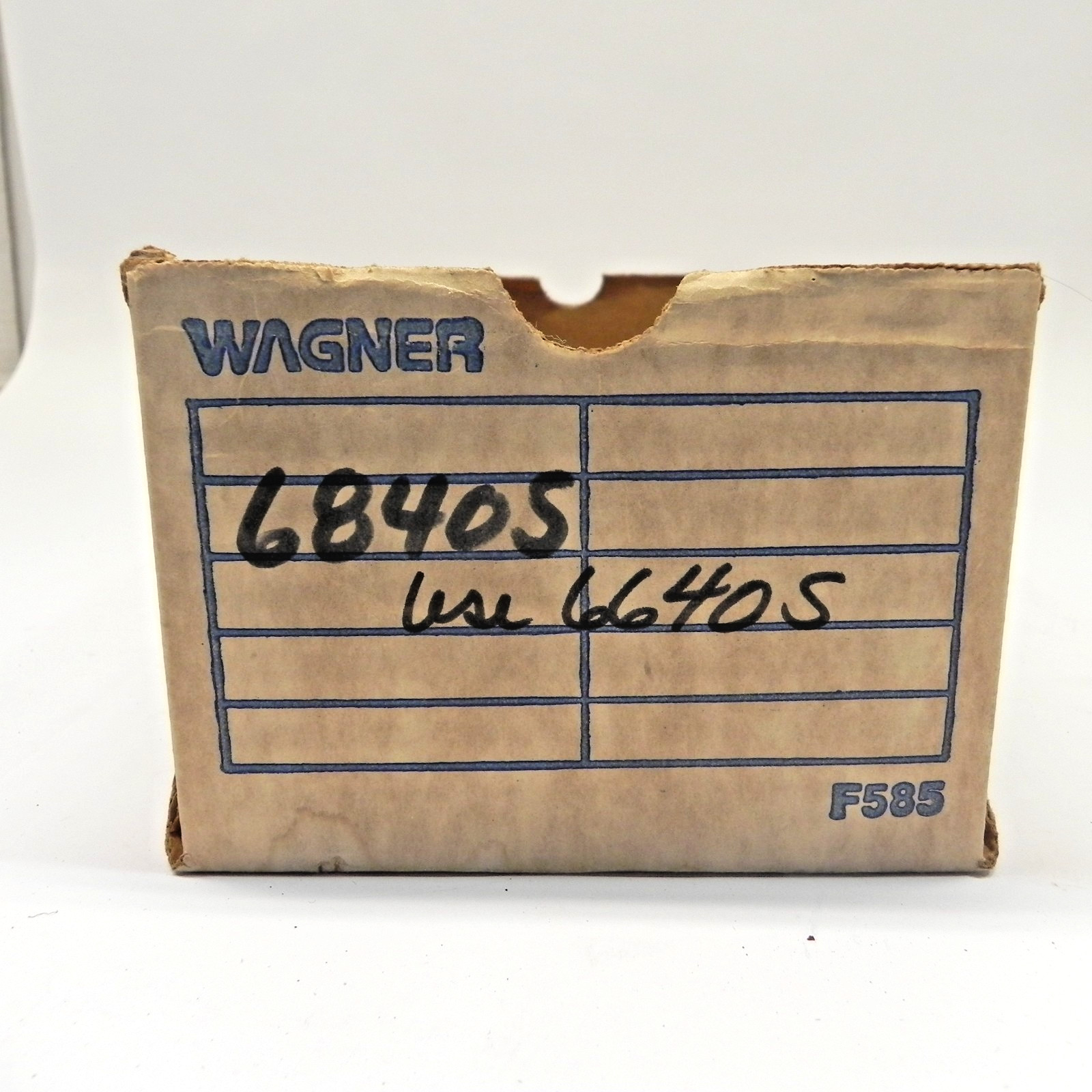 WAGNER AUTOMOTIVE SERVICE STATION COMPONENTS CARDBOARD BOX EMPTY DISPLAY USED