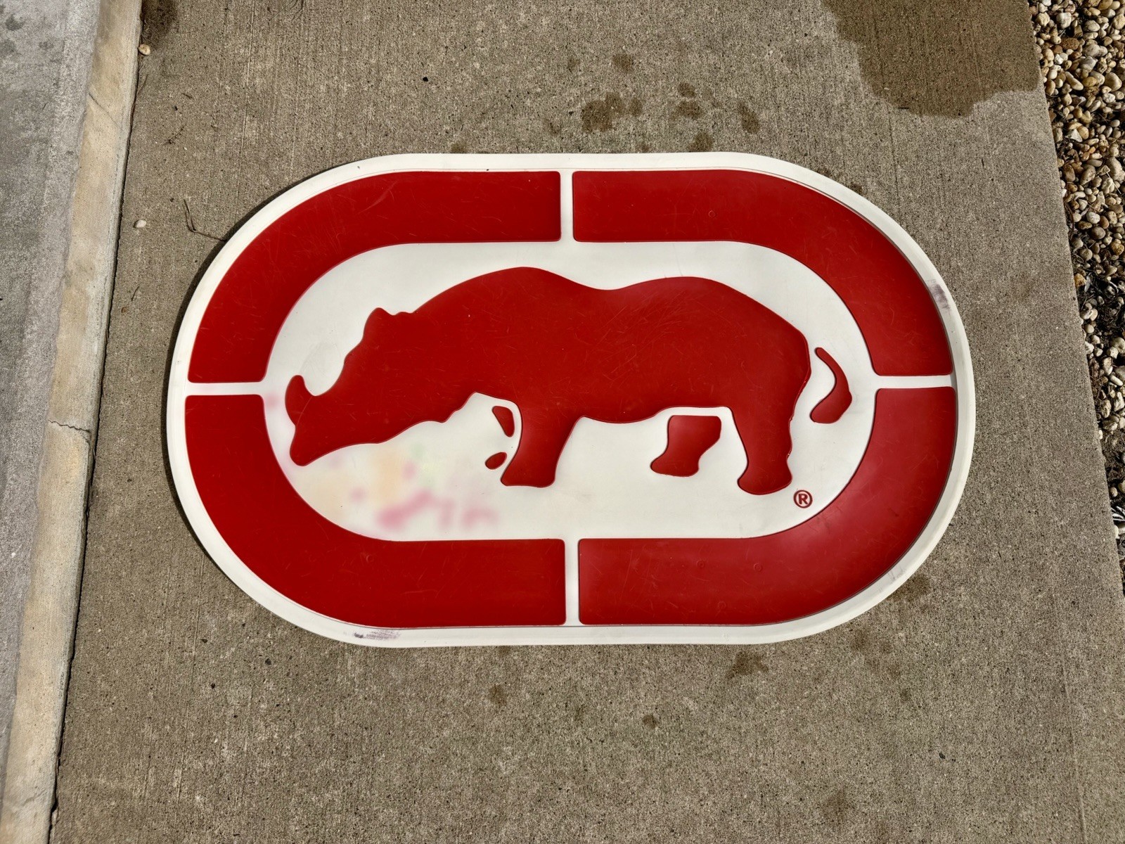 Ecko Unltd Rhino Store Display Mat Red White 24×35 Retail Sign Y2K RARE!