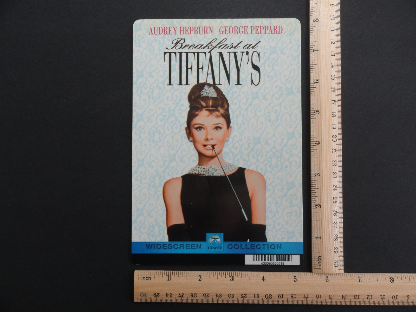 BREAKFAST AT TIFFANY’S (AUDREY HEPBURN) BLOCKBUSTER VIDEO STORE BACKER CARD