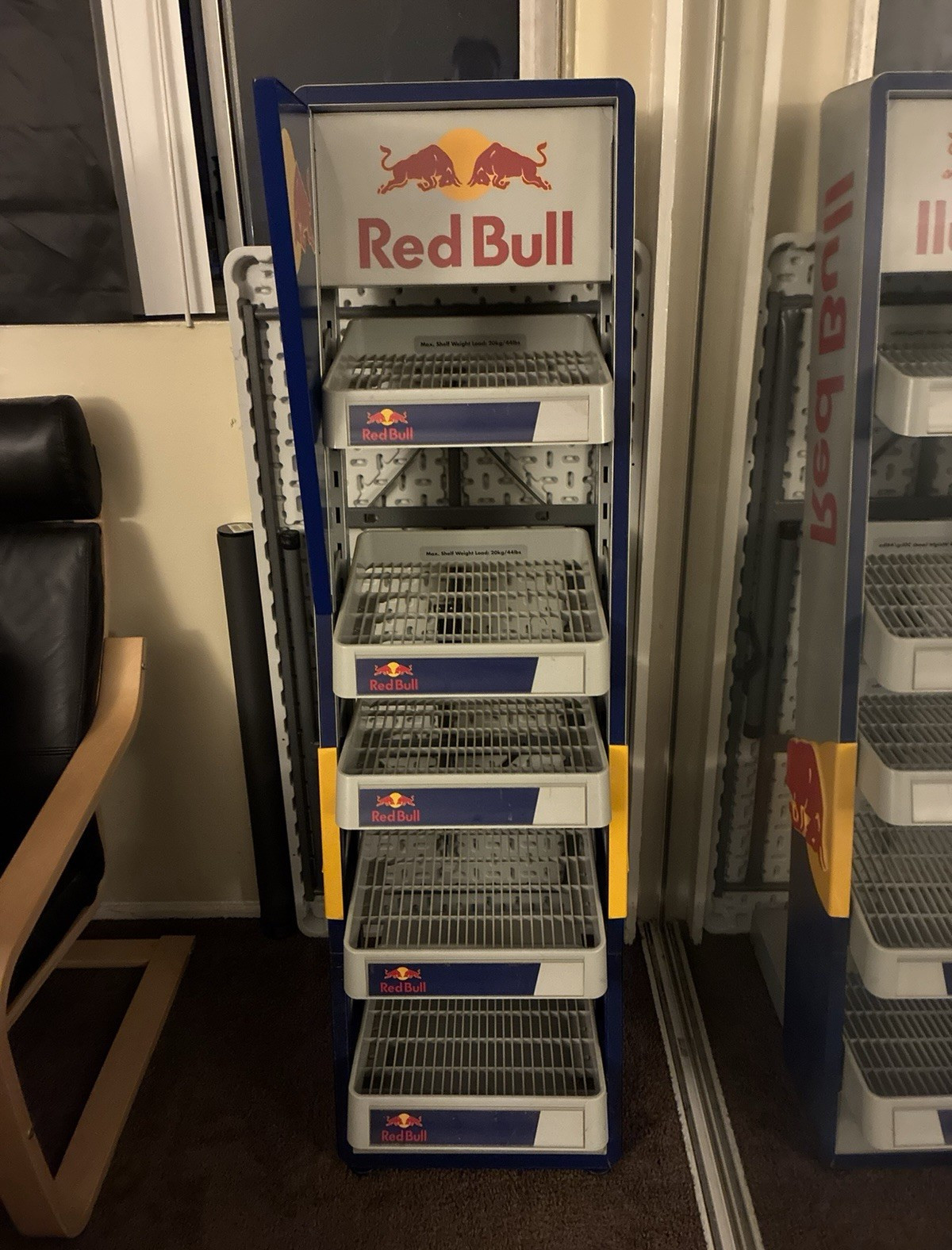 Red Bull Store Display Floor Rack Stand with Shelves