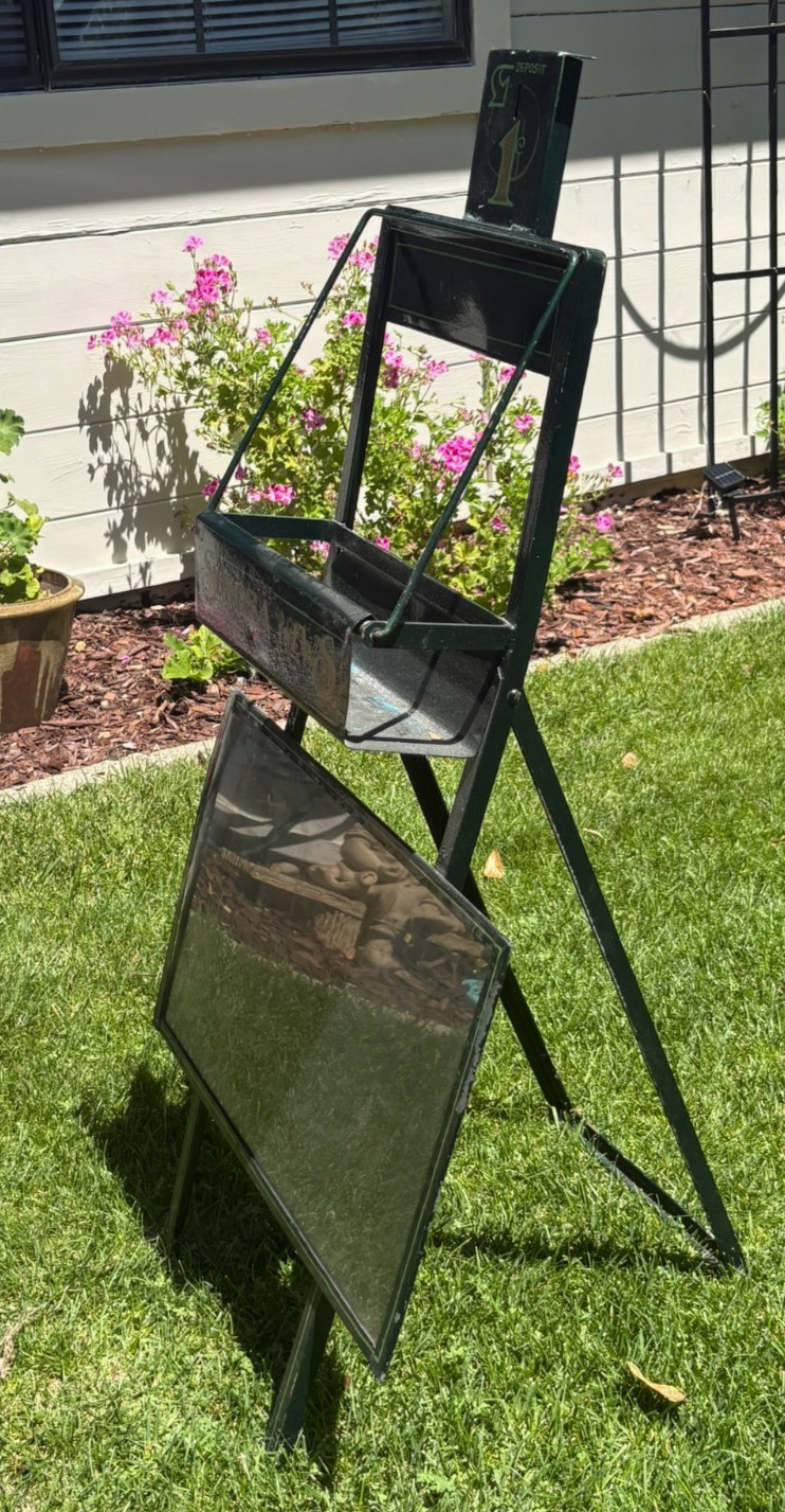 1930s Newspaper Display Rack THE SONORA NEWS (CA?)