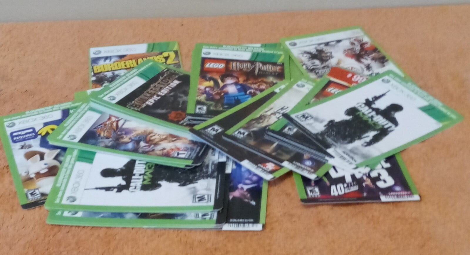 *50* Blockbuster XBOX 360 Video Backer Cards. Lot Of 50 Cards