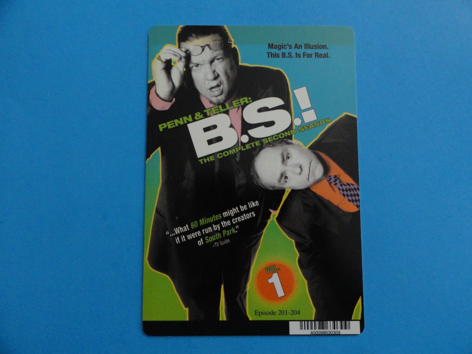 PENN & TELLER: B.S.! #1 – BLOCKBUSTER VIDEO BACKER CARD 5″X8″