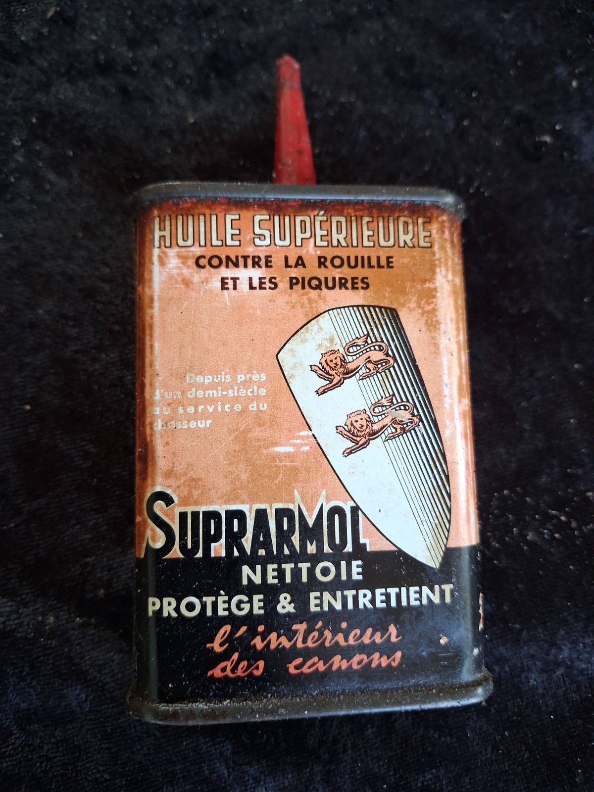 OLD SUPRARMOL OIL BURETTE 1950, no copy