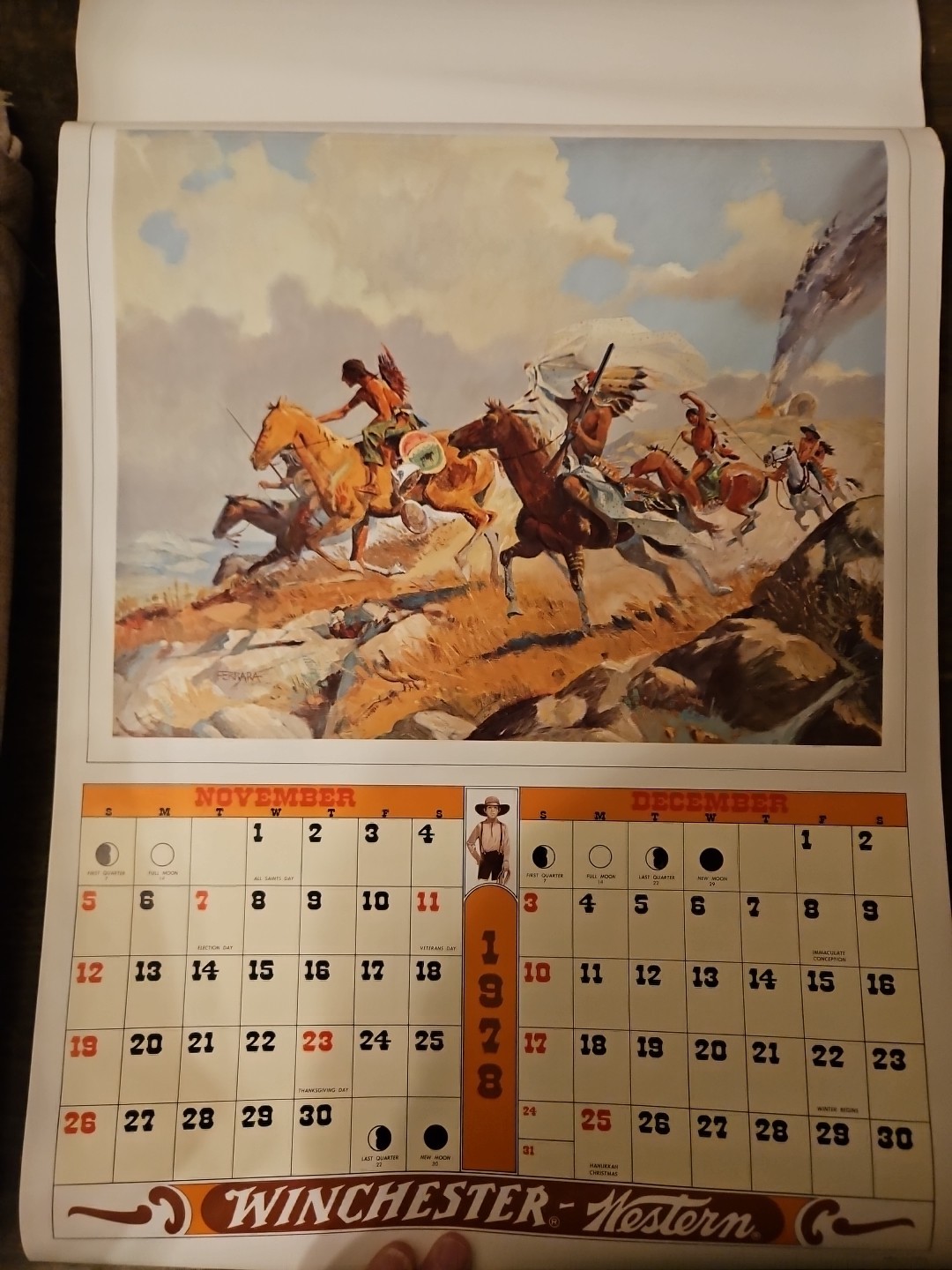 1978 Vintage Winchester Western Collection Buffalo Bill’s Adventures Calender