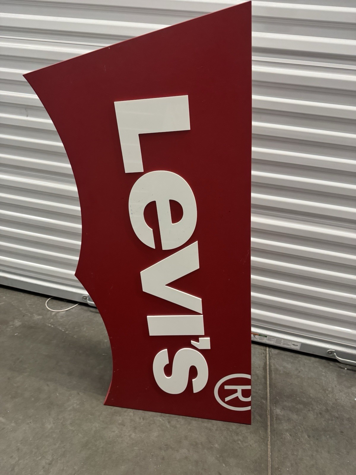 Huge 4ft Vintage Levi’s Jeans Store Display Sign 3D Raised Letter Batwing Large