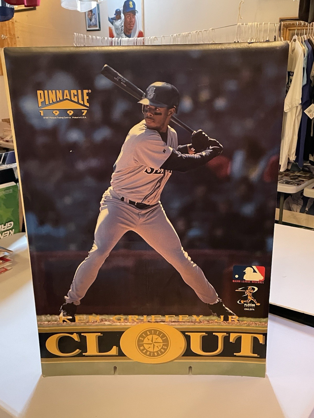 Griffey Jr 1997 Pinnacle Store Display 21” X 31” (6) Super Cards. Ripken Jeter