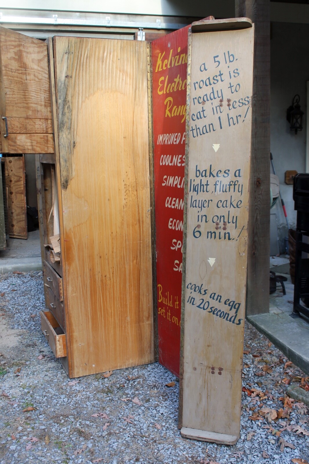 1930s Vintage Kelvinator Display Crate Signs – Set of 5