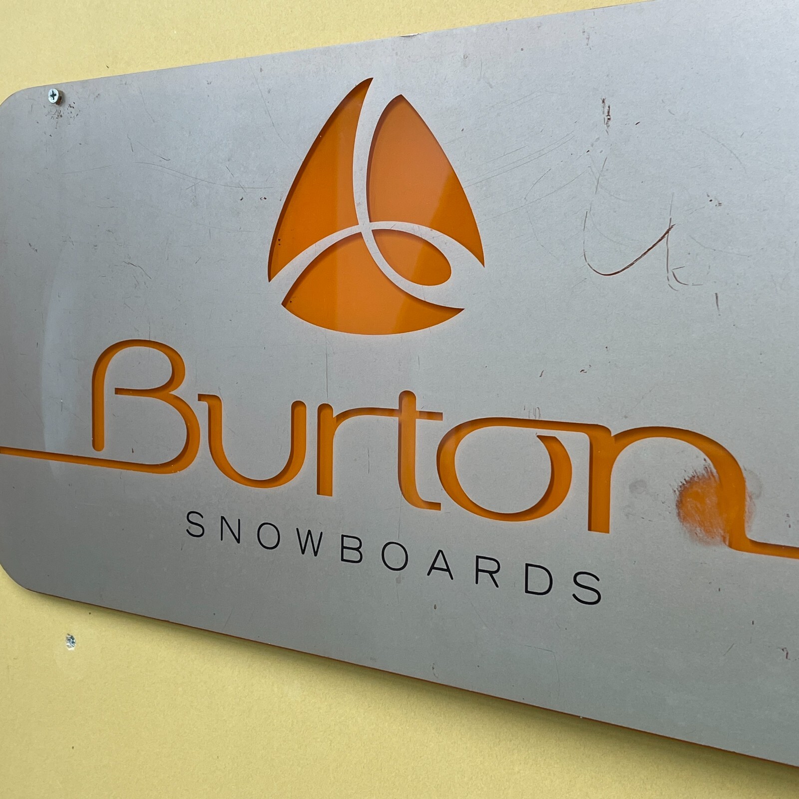 Burton Snowboards Vintage Authorized Dealer Wall Sign Old logo Store Dsplay Shop