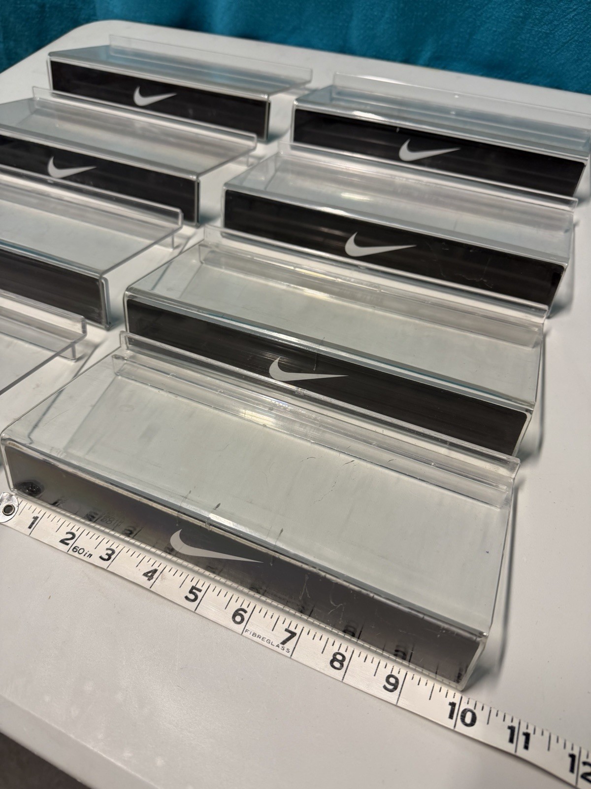 Nike Lot Of (8) Slat Wall Display Shoe Shelves Black USA 80s 90’s VTG Store OG.
