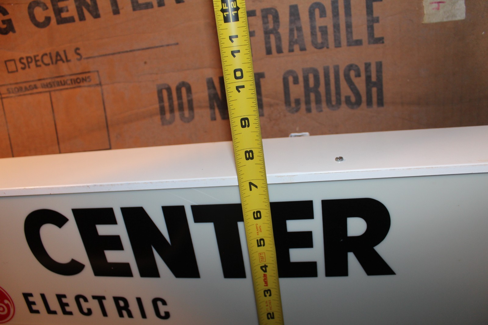 Vintage NOS 4 Ft. GE Lighting Center Sign General Electric Store Unlighted