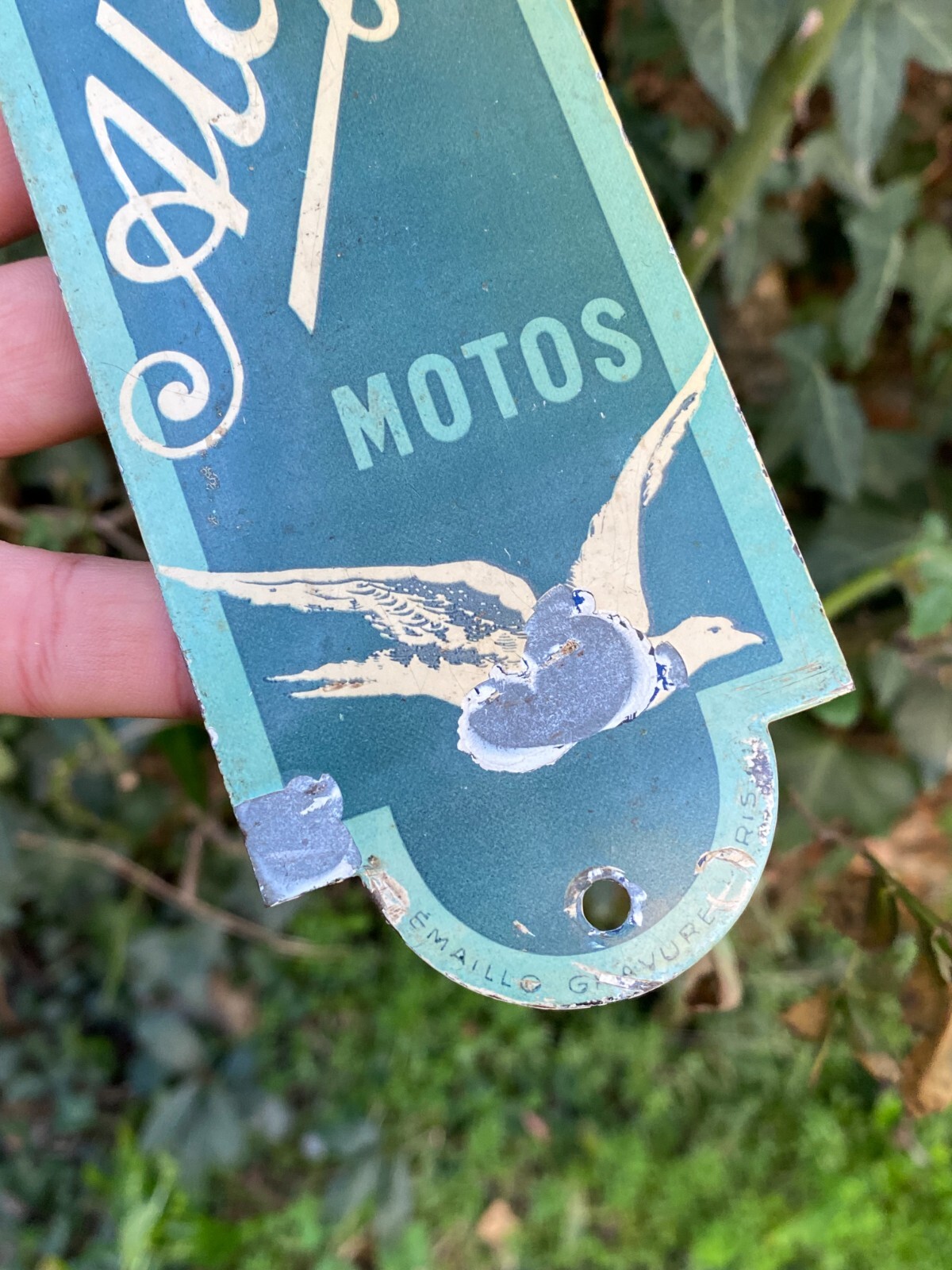 Rare Enamel Plaque Cycles ALCYON & Motos & Paris & Ancienne & France