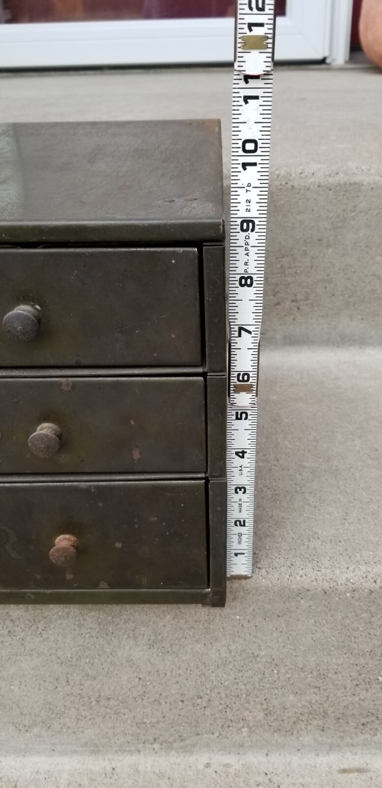 Vintage Carter Carburetor Genuine Parts Bin Cabinet Automobile Front & Back ADV!