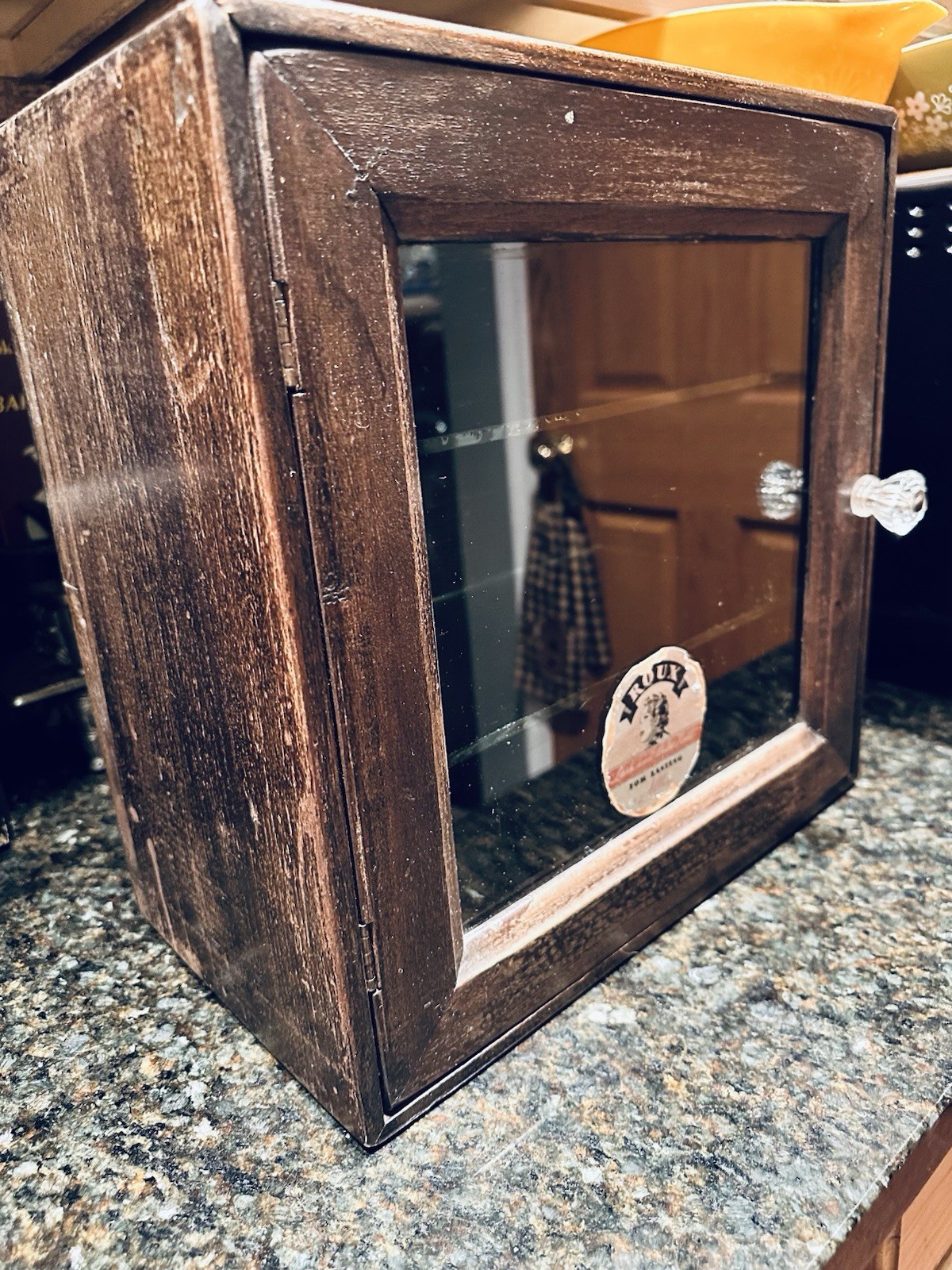 Antique Roux Lash & Brow Tint Beauty Salon/General Store Cabinet Display Case