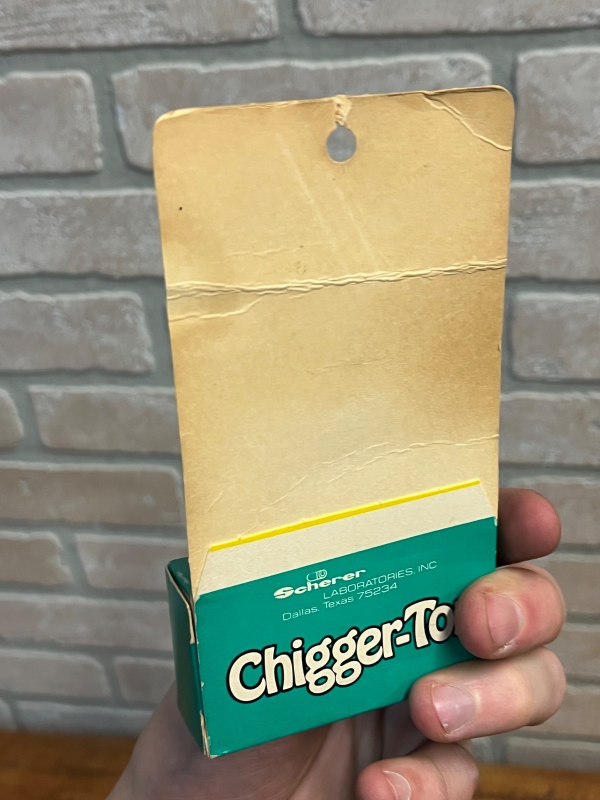 Vintage 1960s Chigger-Tox NOS Store Display Package Bottle Wood Ticks Camping