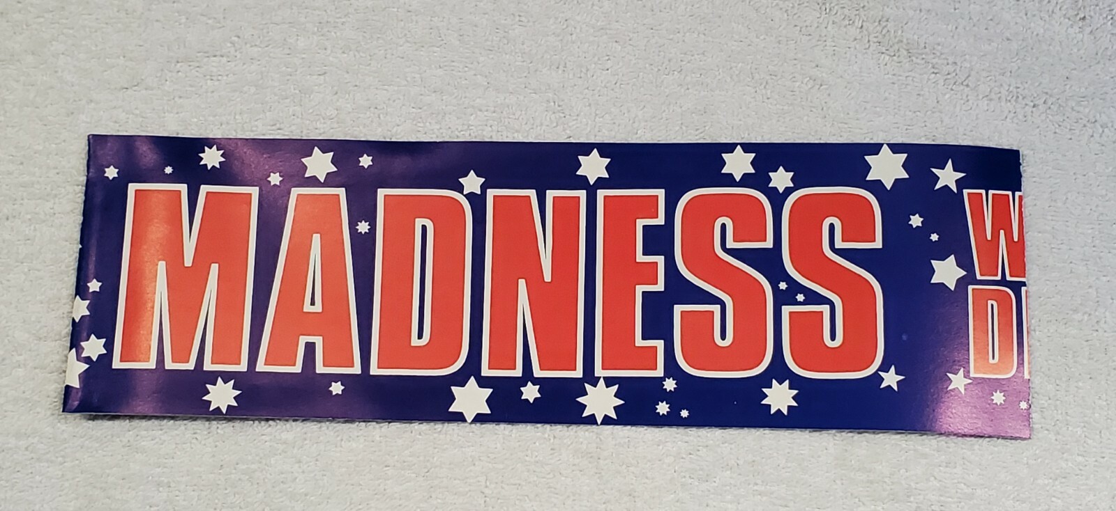 Vintage 1970’s Midnight Madness 34″ Display Advertising Sign Sales Shop Banner