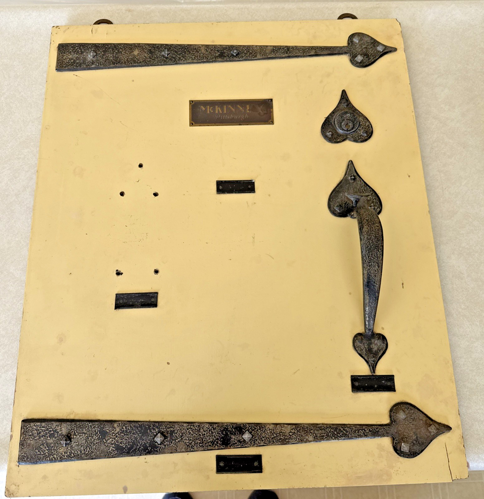 Vintage McKinney of Pittsburgh Store Display Design Door Hardware Sign