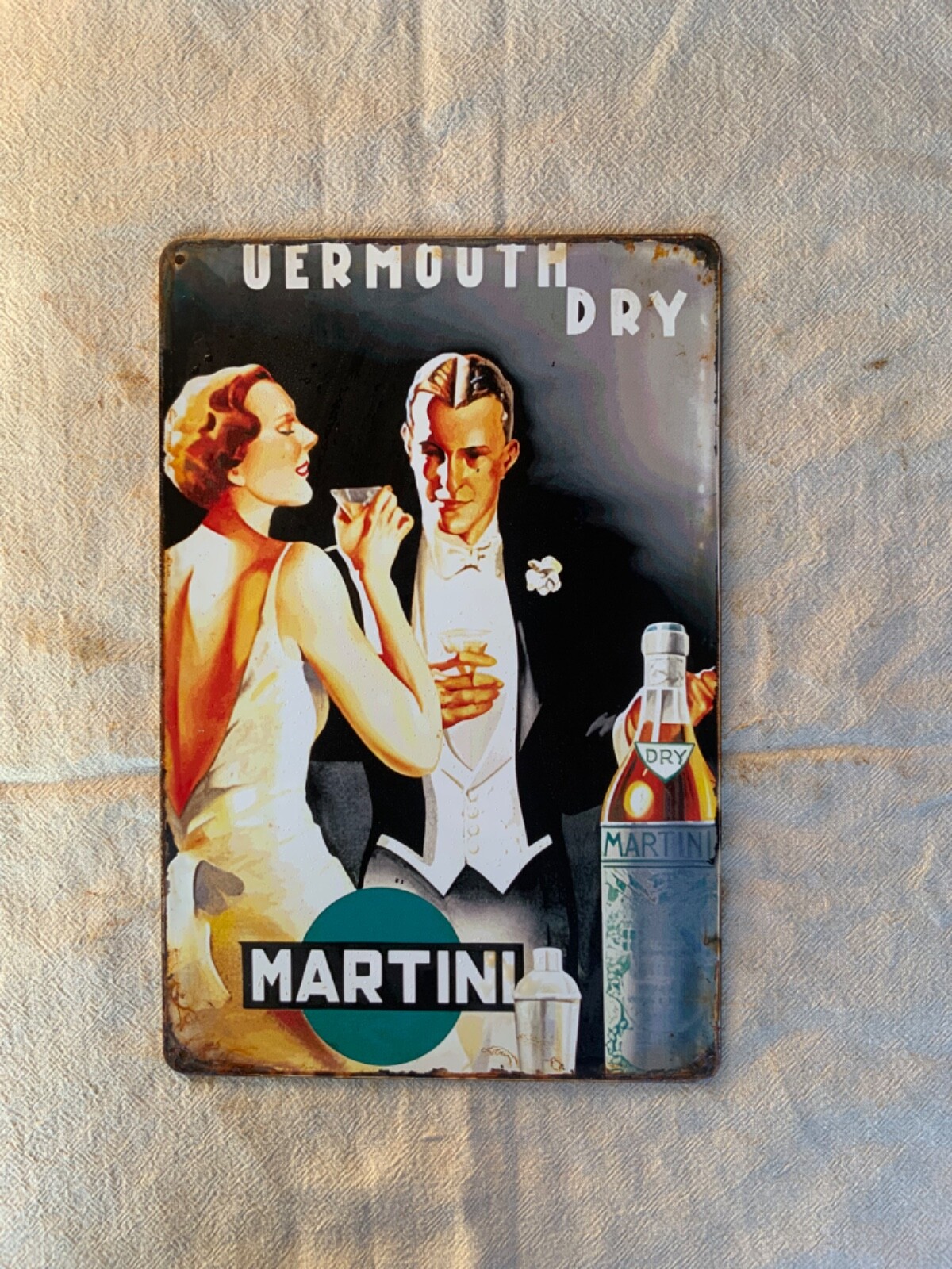Metal sign, Martini Vermouth Dry, 20×30 cm