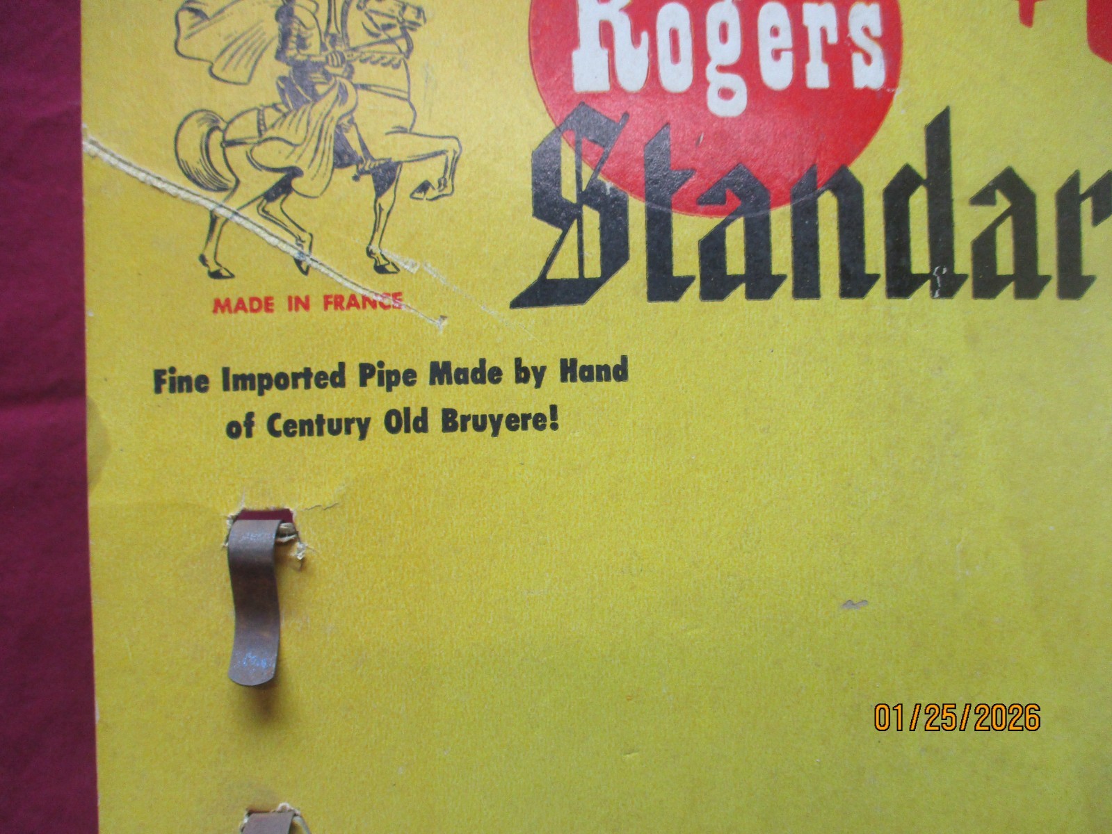 1957 ROGERS STANDARD Tobacco Pipe Store Counter Top Display 18 1/2’s Tall