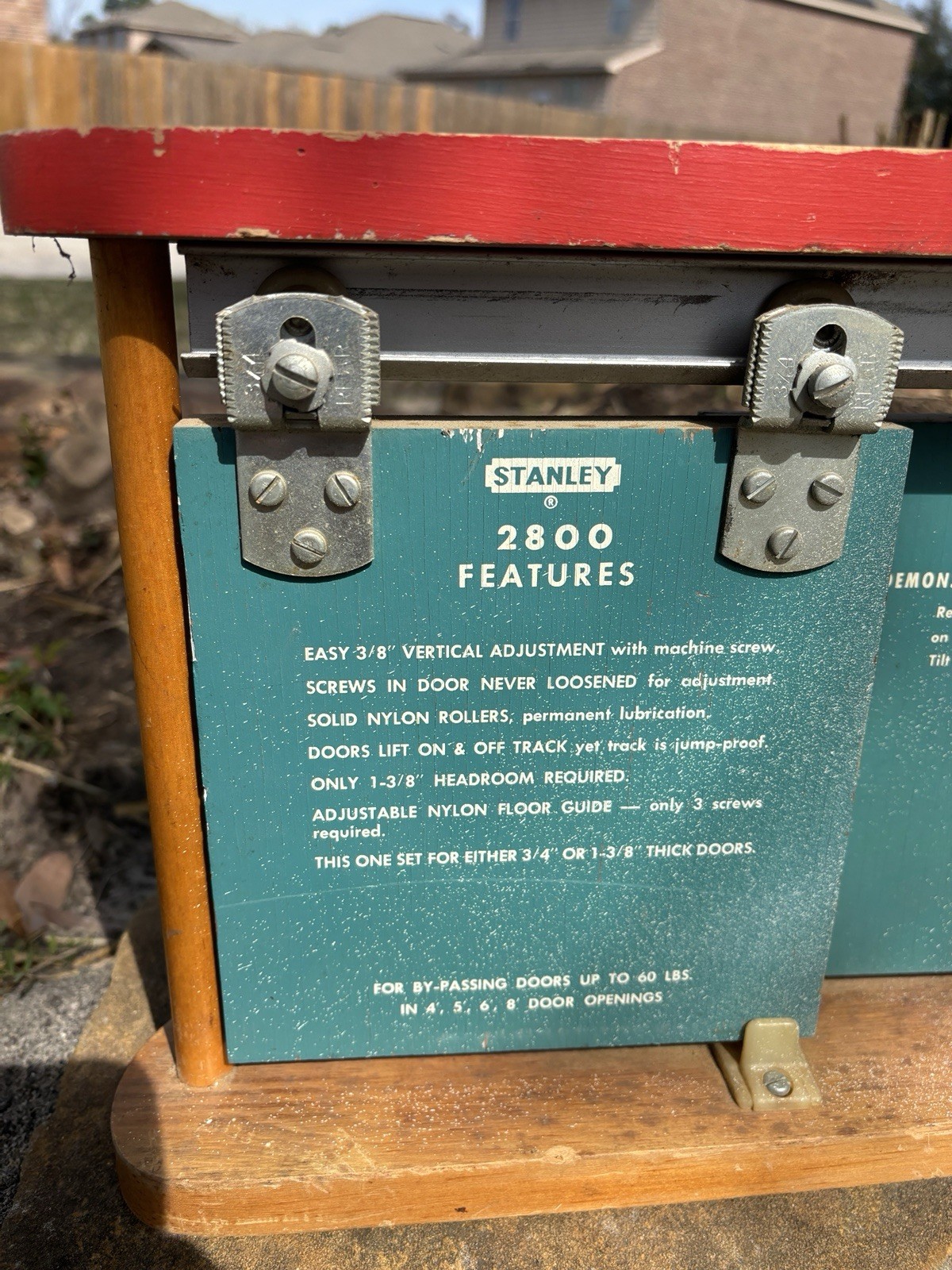 Vintage Stanley Sliding Door Hardware Salesman Sample Counter Top Display Model