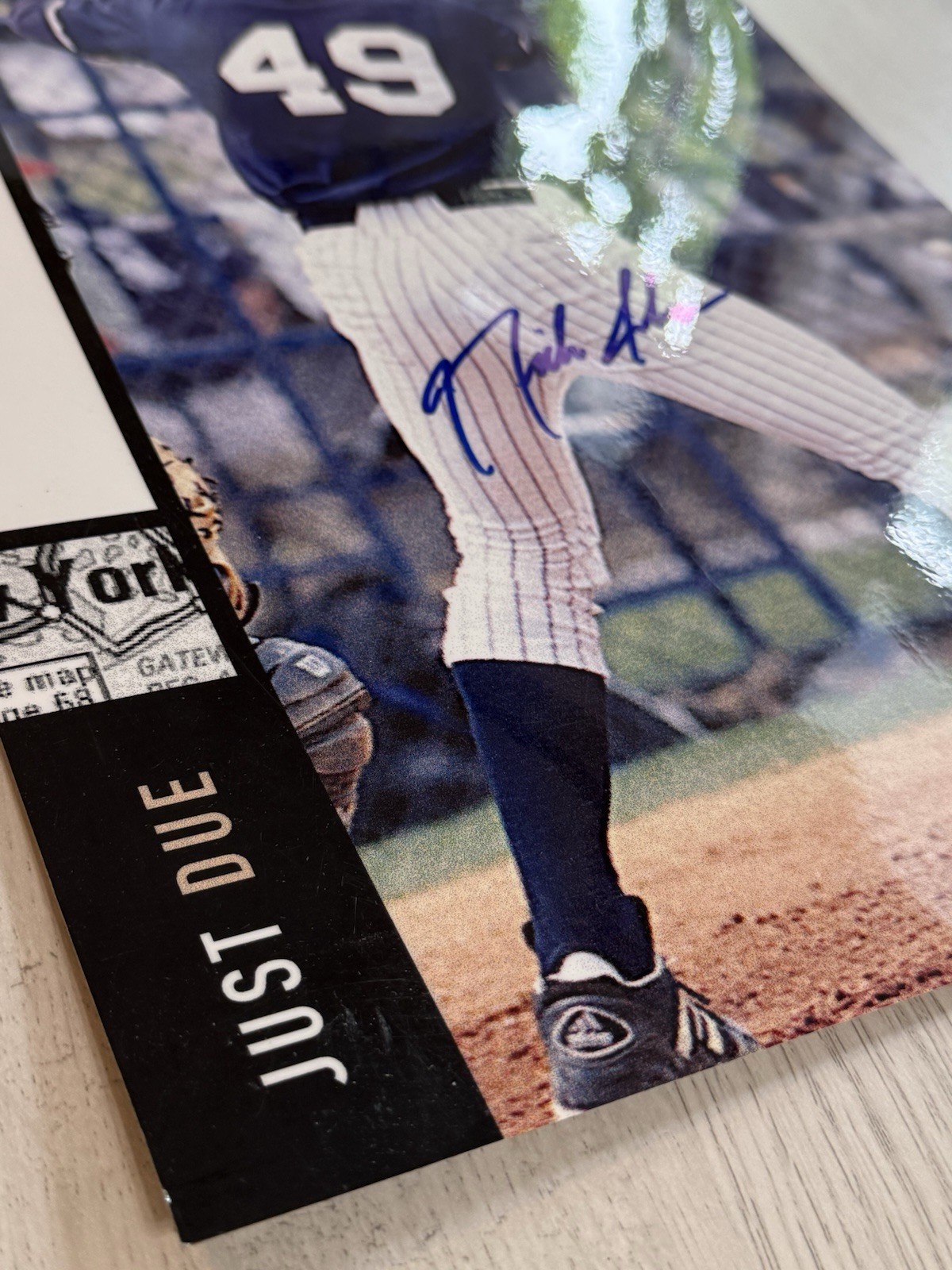 RARE 1999 Nick Johnson Just Minors AUTO Advertising Display Tampa Yankees 11X15