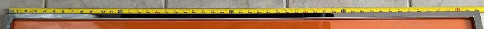 NIKE Swoosh Retail Store Promo Shelf Metal Chrome Orange Display Sign Fixture