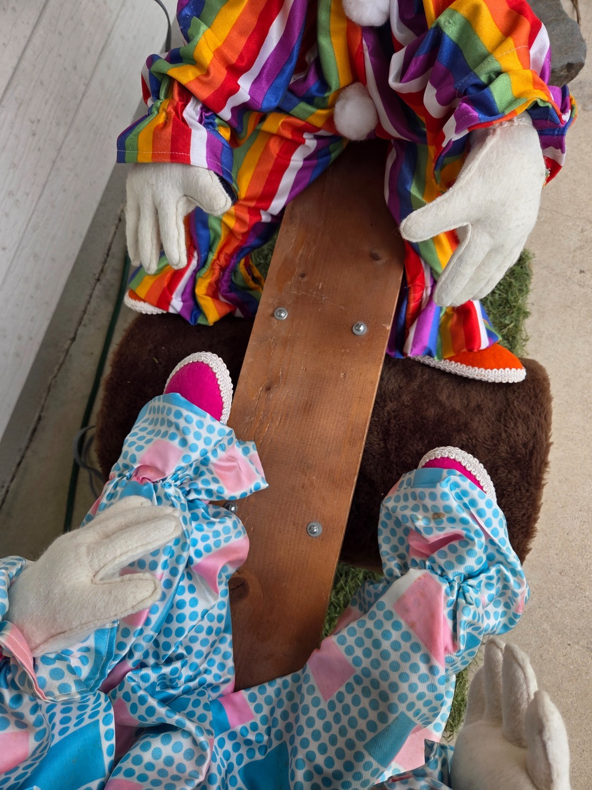 Vintage Circus Clowns Animatronic Seesaw Window Store Display Sign