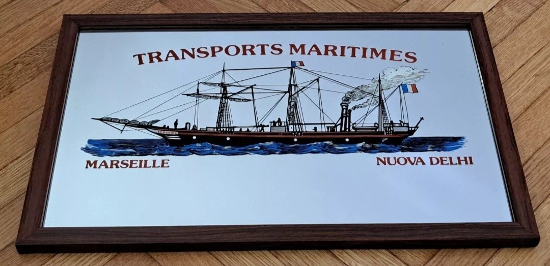 ADVERTISING MIRROR FRAME-SEPHORA TRANSPORTS MARITIME-MIRROR PICTURES SHIP