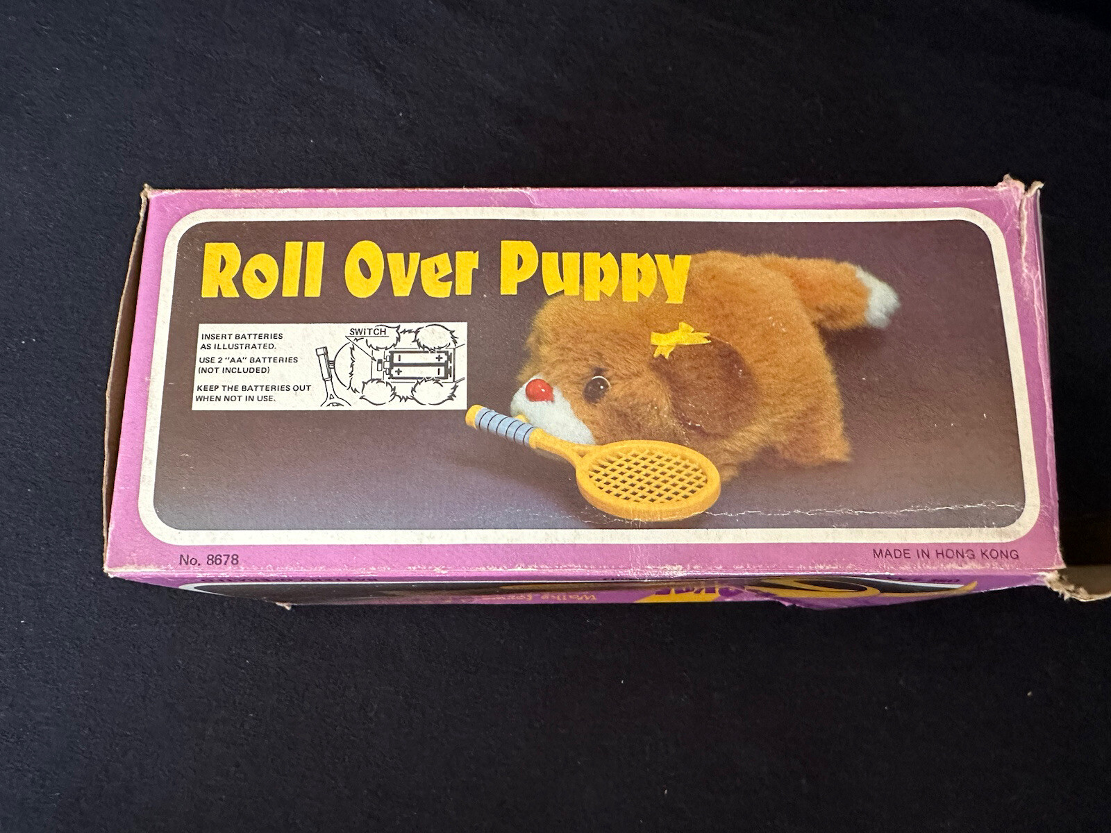 Vintage 80s ~ Roll Over Puppy~ Not Working ~ Toy Rare Dog ~ORIGINAL PACKAGING