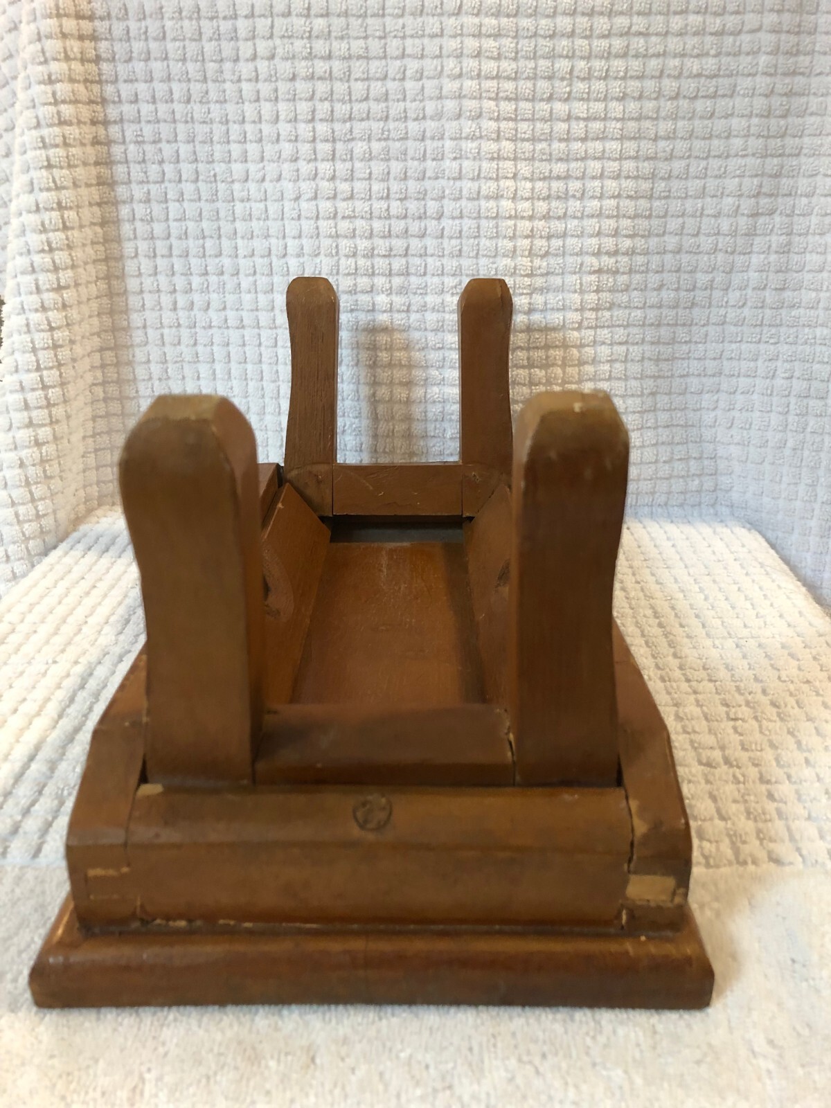 ANTIQUE SALESMAN SAMPLE VINTAGE SOLID WOOD DINNING ROOM TABLE 7 x 14