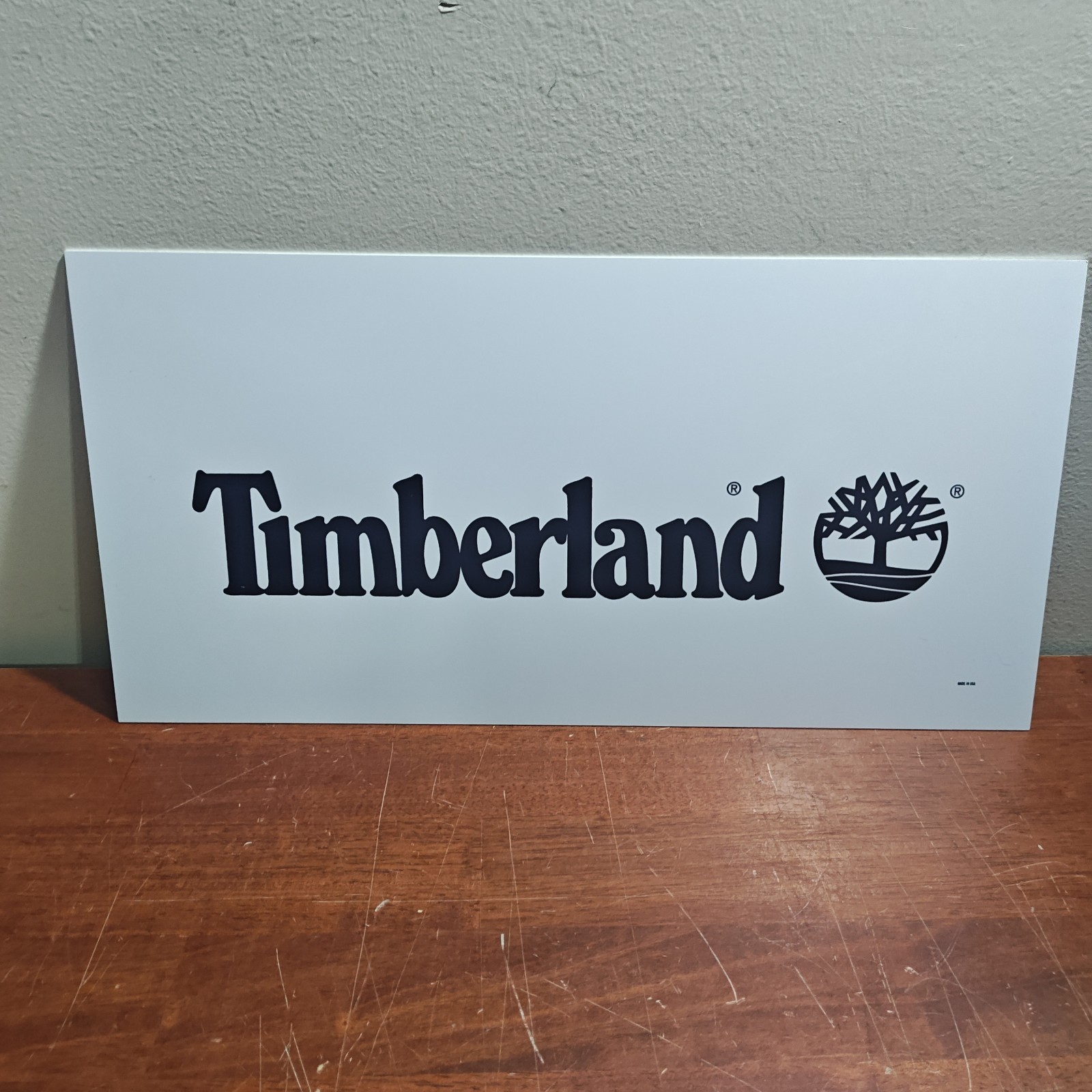Timberland Shoe Store Retail Wall Hanging Sign Display White 20X10