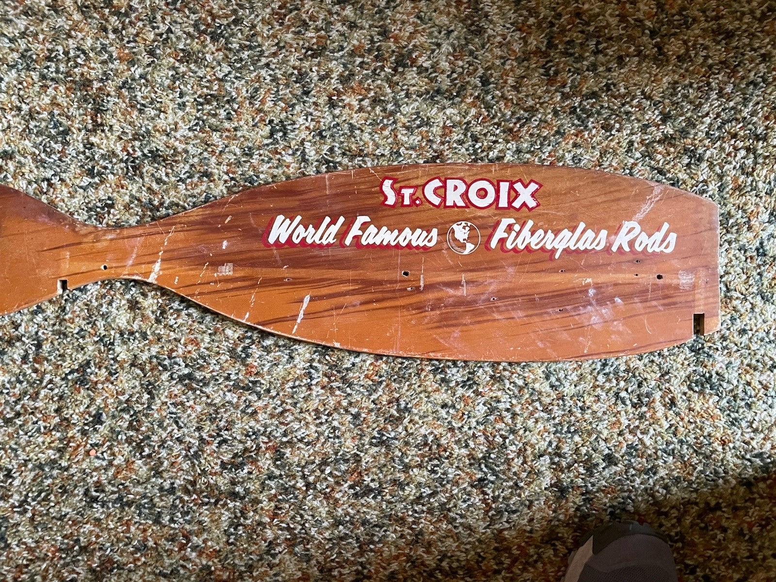 Vintage Partial Section Of Figural St. Croix Fishing Rod Point-of-Sale Display