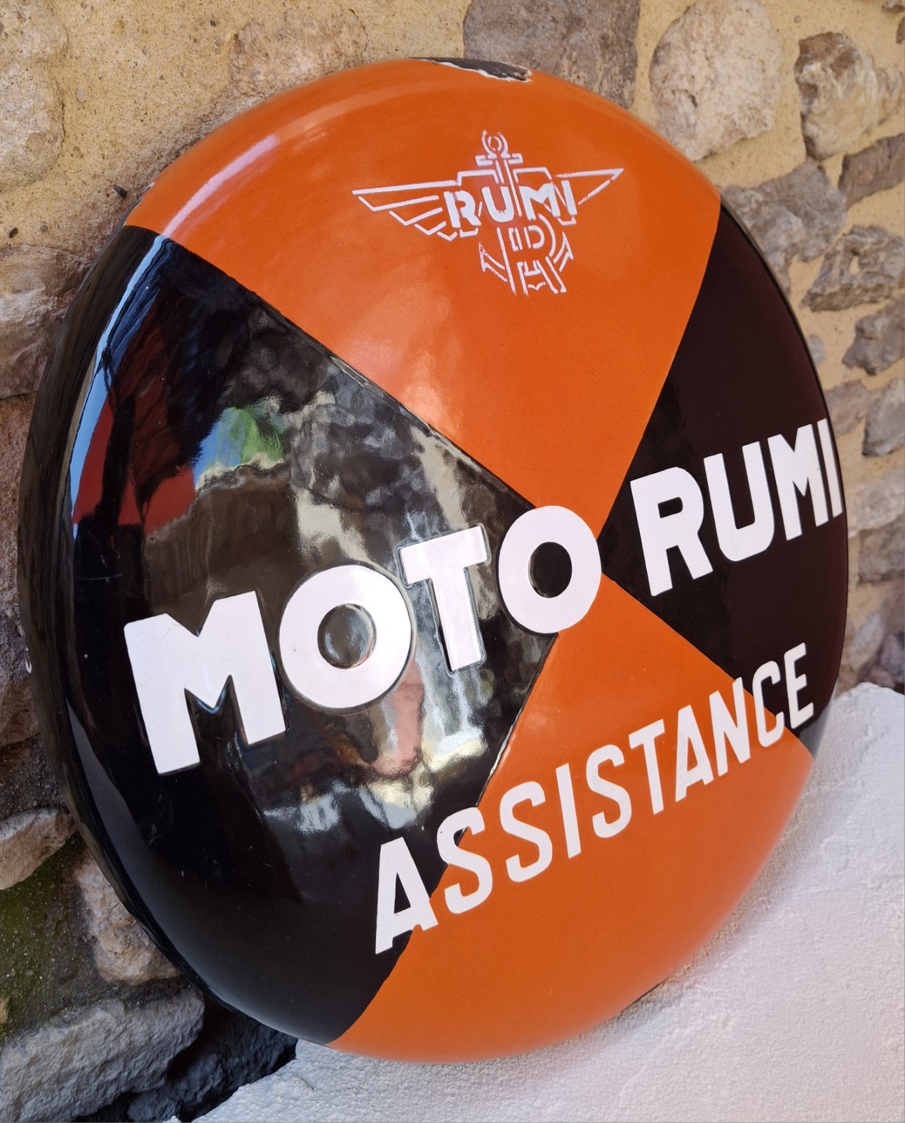 Motorcycle Rumi Enamel Plaque – Original – Enamel Sign-Automobilia-Insegna Smaltata