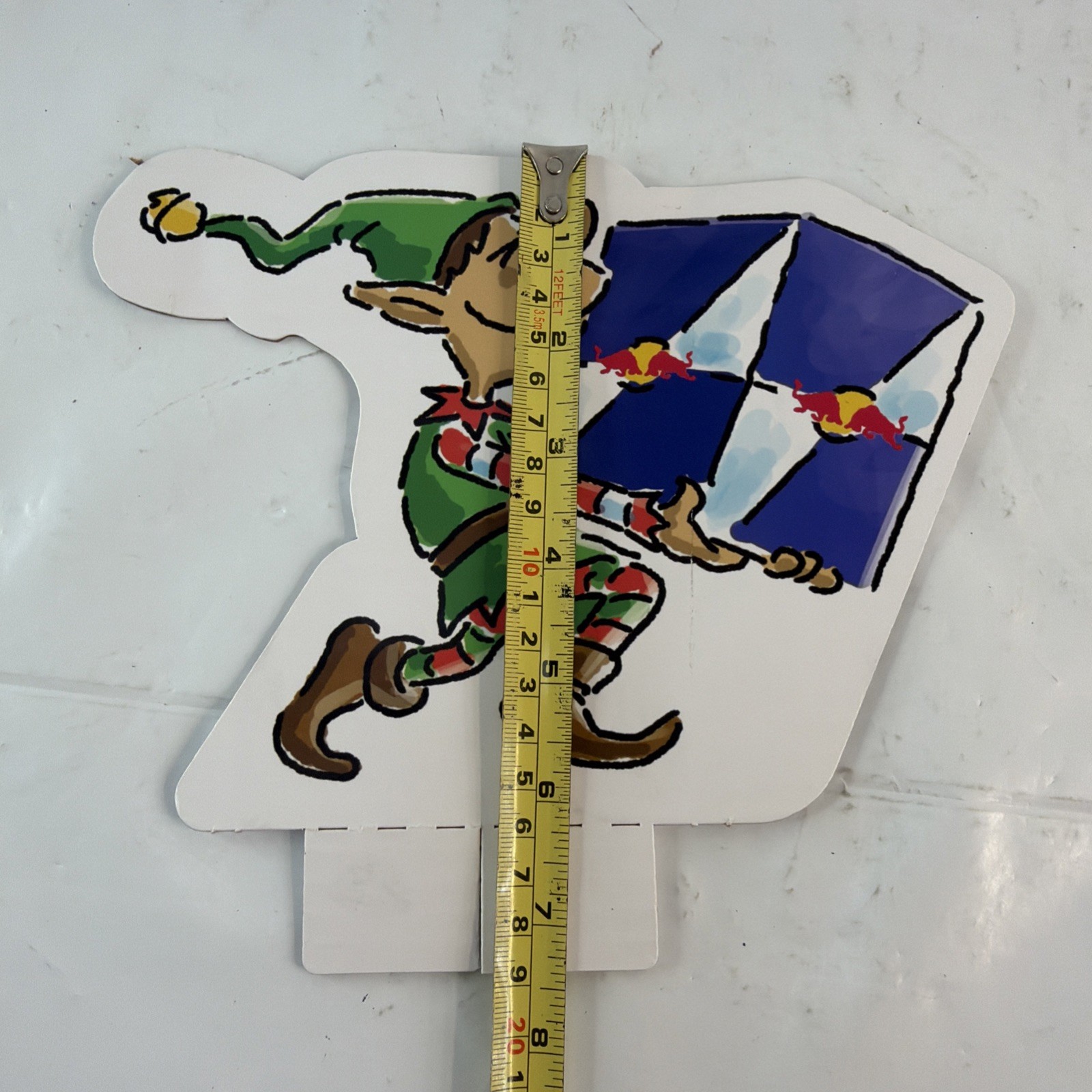 Red Bull Holiday Elf Advertising Display Sign Counter Standee Promo