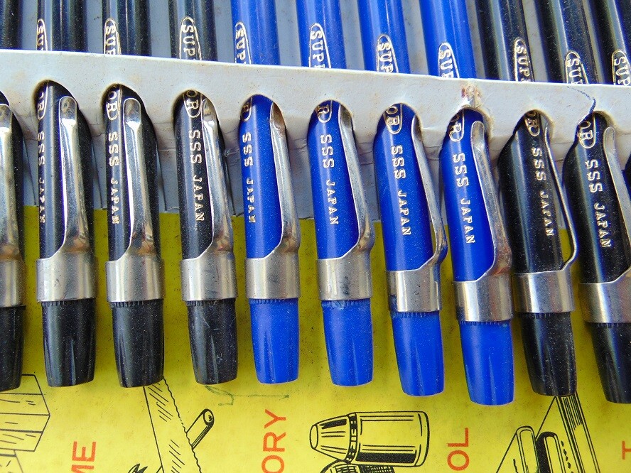 Vintage 1960’s 70’s Store Display Card Board Superior Nylon Tip Pens with Pens
