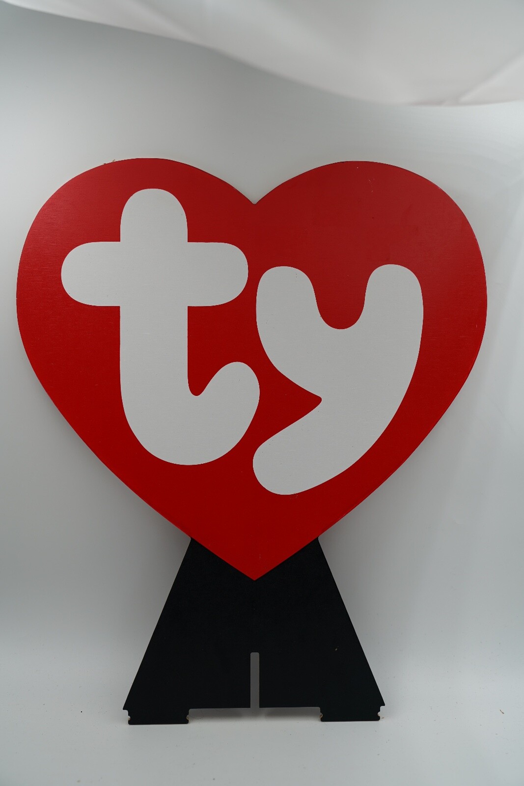 RARE TY BEANIE BABIES LARGE HEART SHAPED STORE DISPLAY SIGN 18.5″ TALL