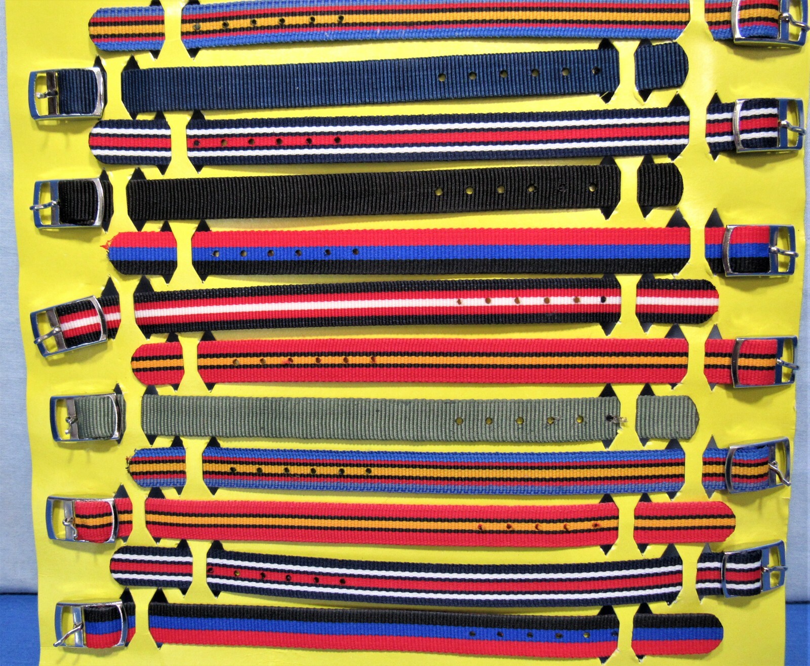 Watch Bands ~ Store Display w/ One Dozen Retro Wristwatch Bands