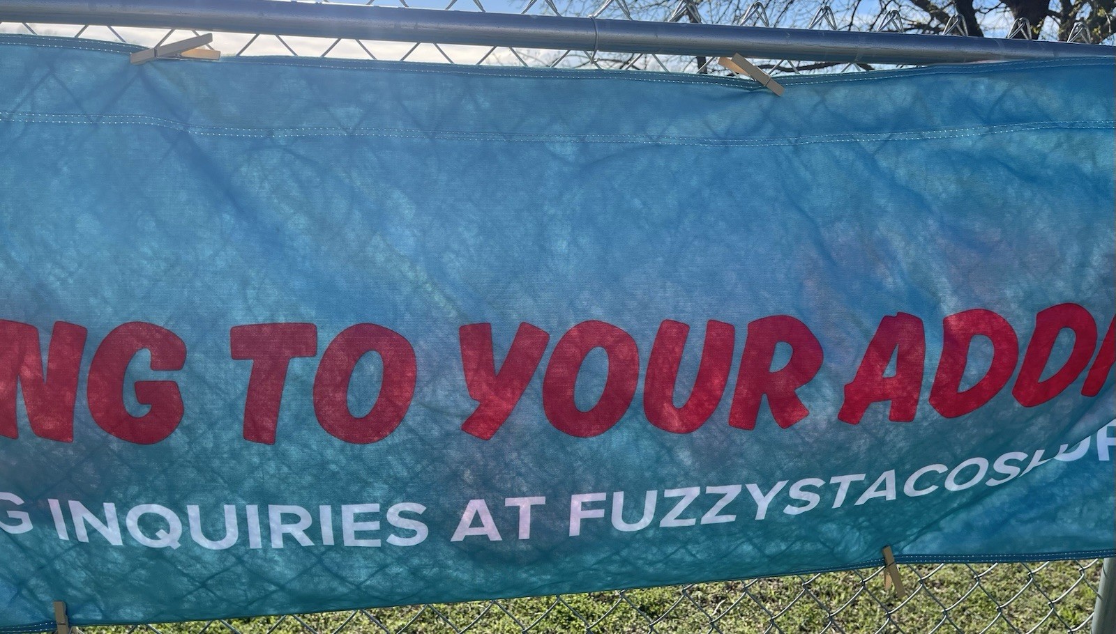 Fuzzy’s Taco Advertising Banner Man Cave Dorm Room