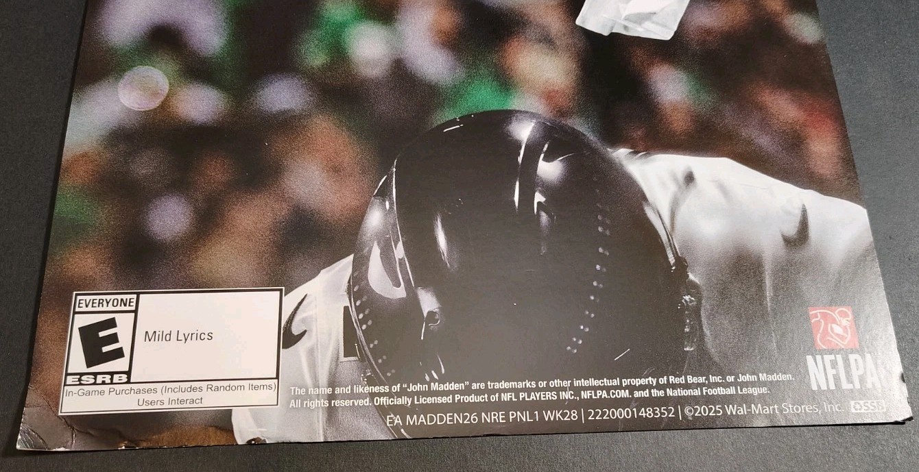 2025 – EA Sports madden 26 – Store display advertisement – 24x 11x