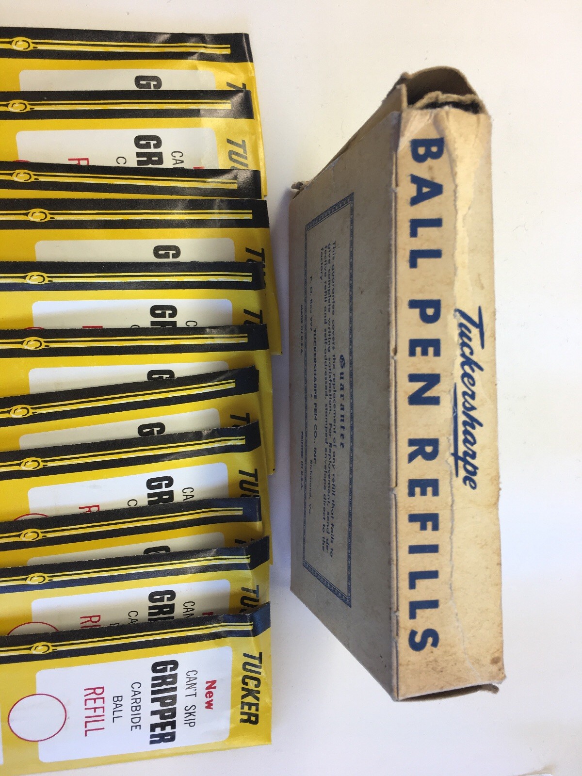 Vintage Tuckersharpe Ball Pen Refills Box with 11 Refills