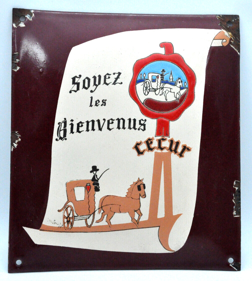 Vintage Advertising Enamel Sign CECUR Automobilia Garage Collection