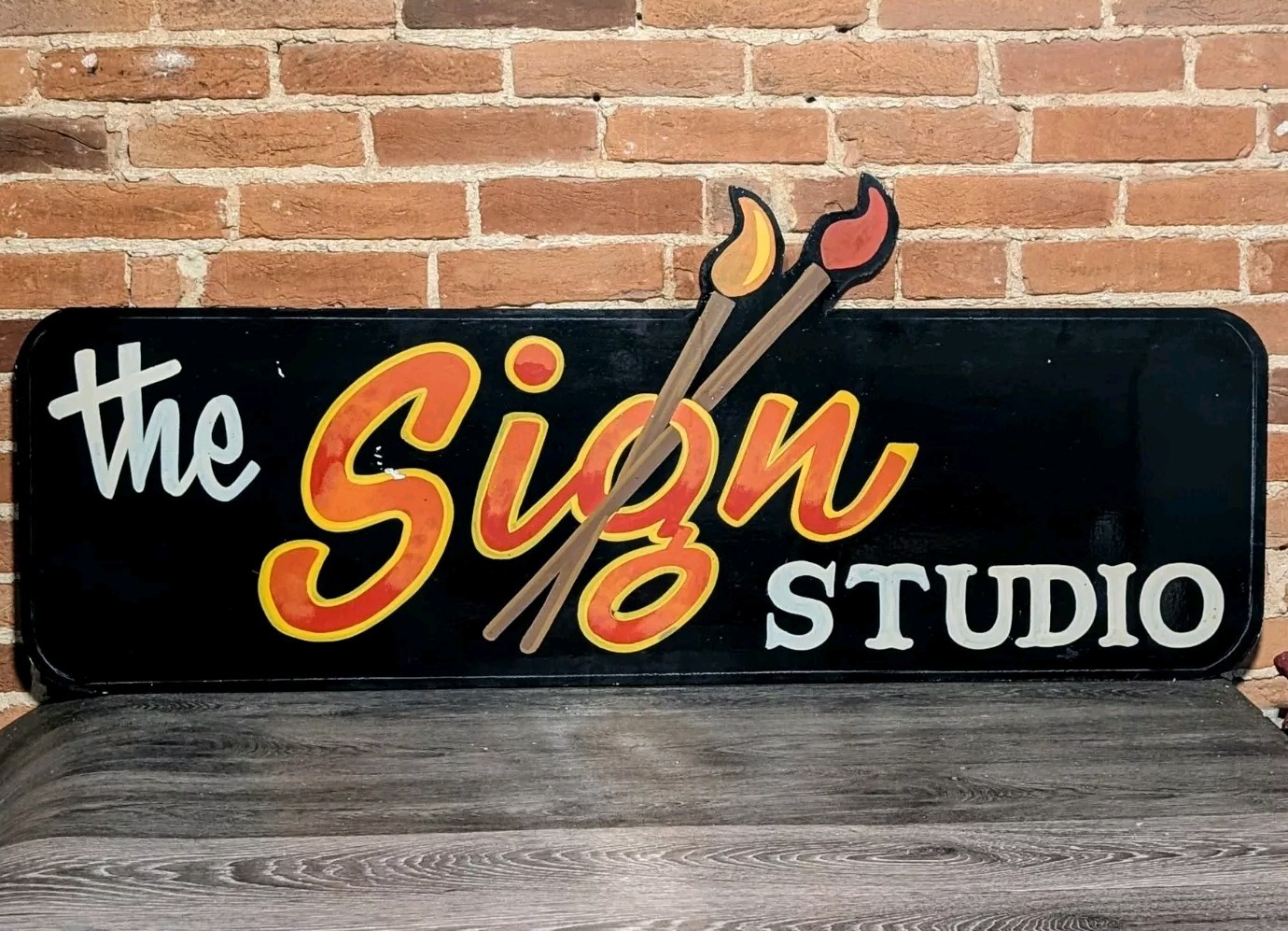 Vtg Sign Studio Hand Painted Artist Advertising Sign From Ocean City MD 46″X20″
