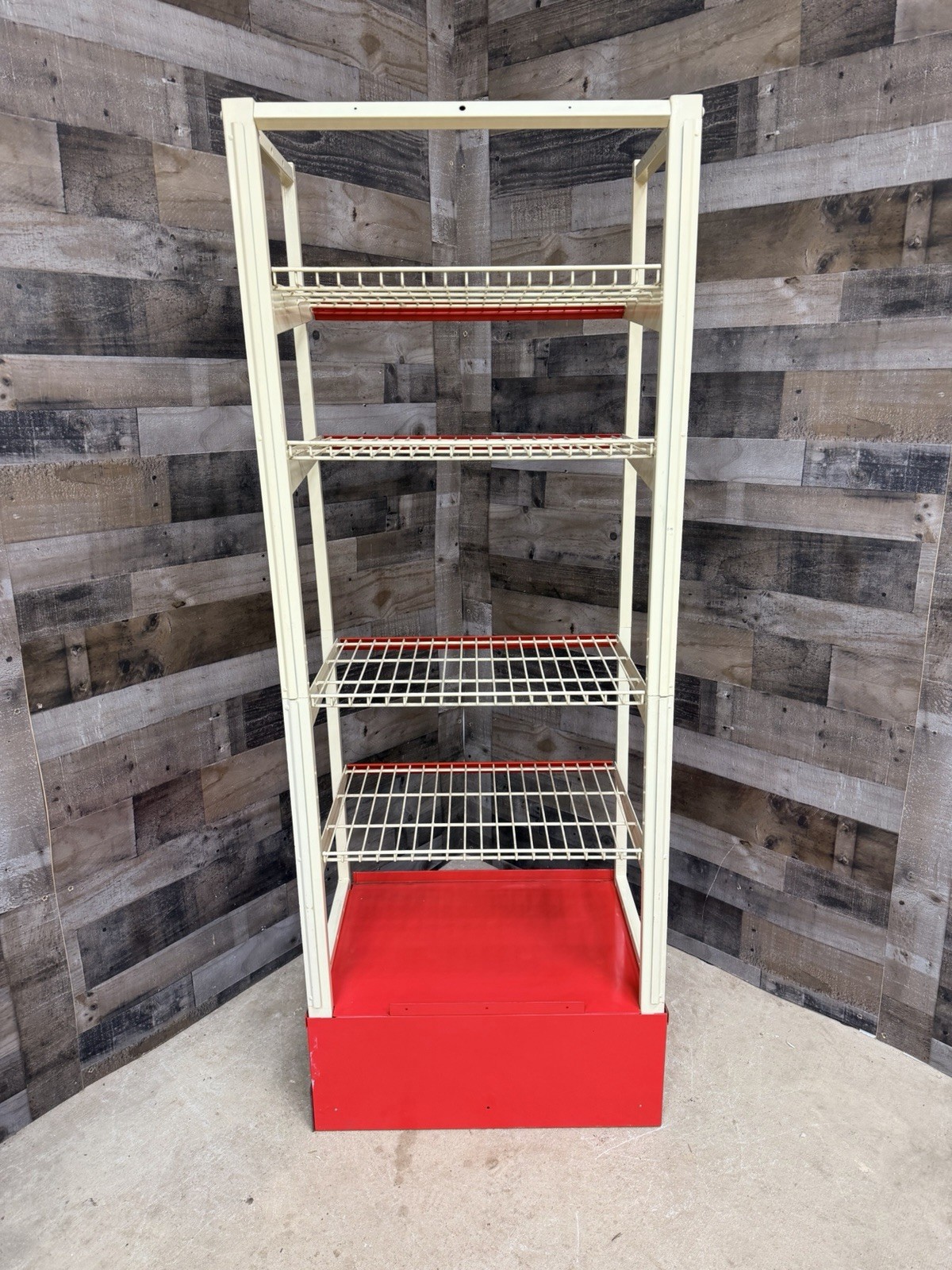 Vtg Nabisco Commercial Store Display Stand Large Red White Unique Bookcase Metal