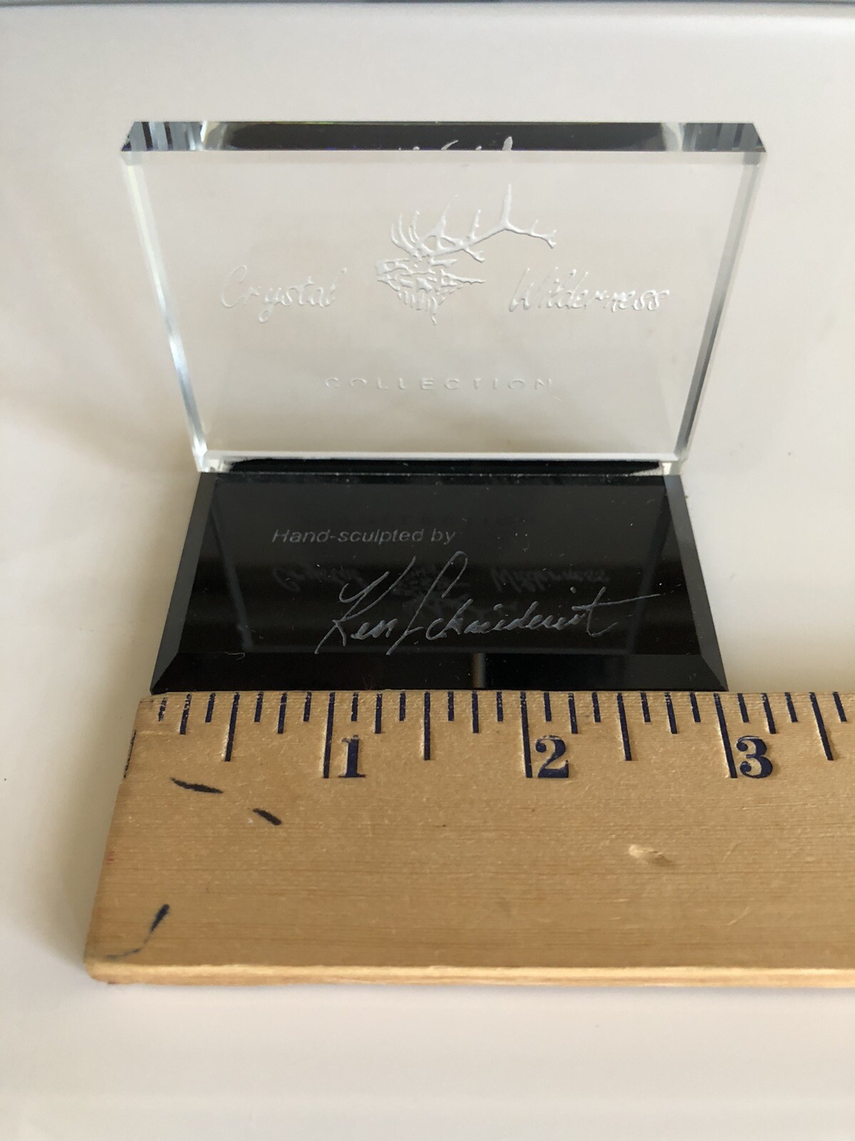 Crystal Wilderness Collection Advertising Display Crystal Glass Signed