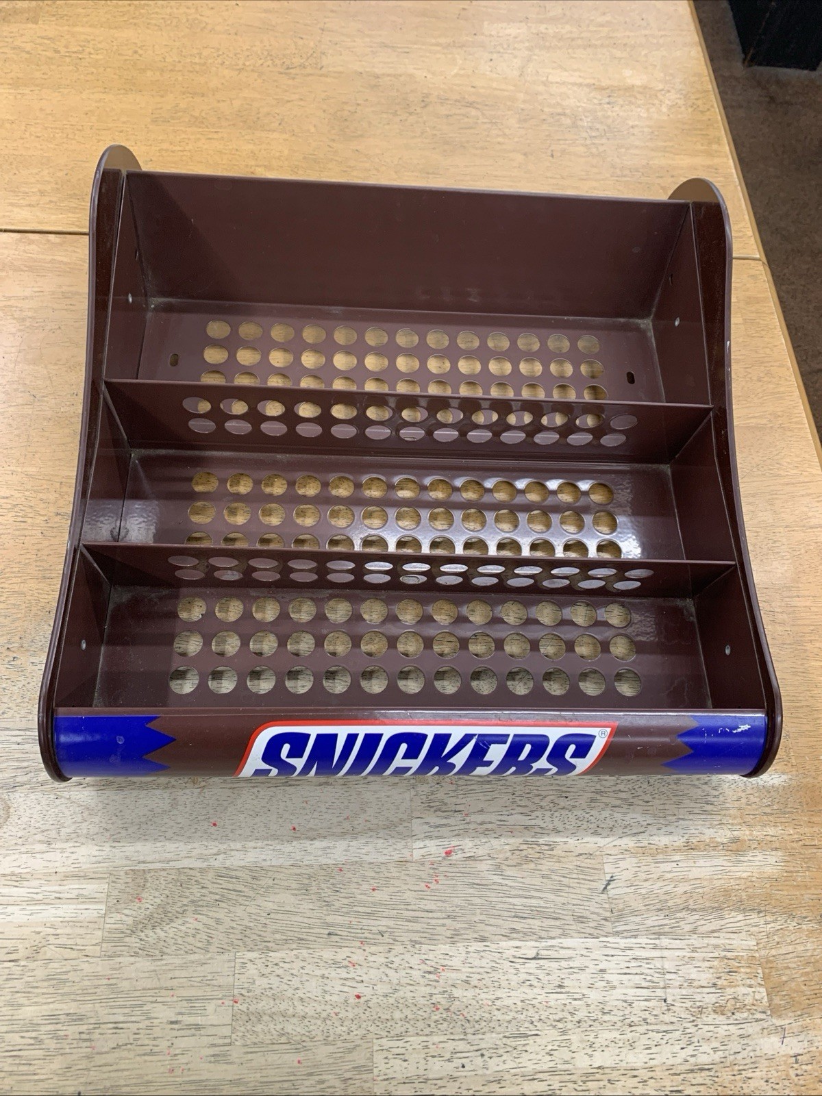 VINTAGE SNICKERS CANDY STORE DISPLAY METAL RACK 1996.