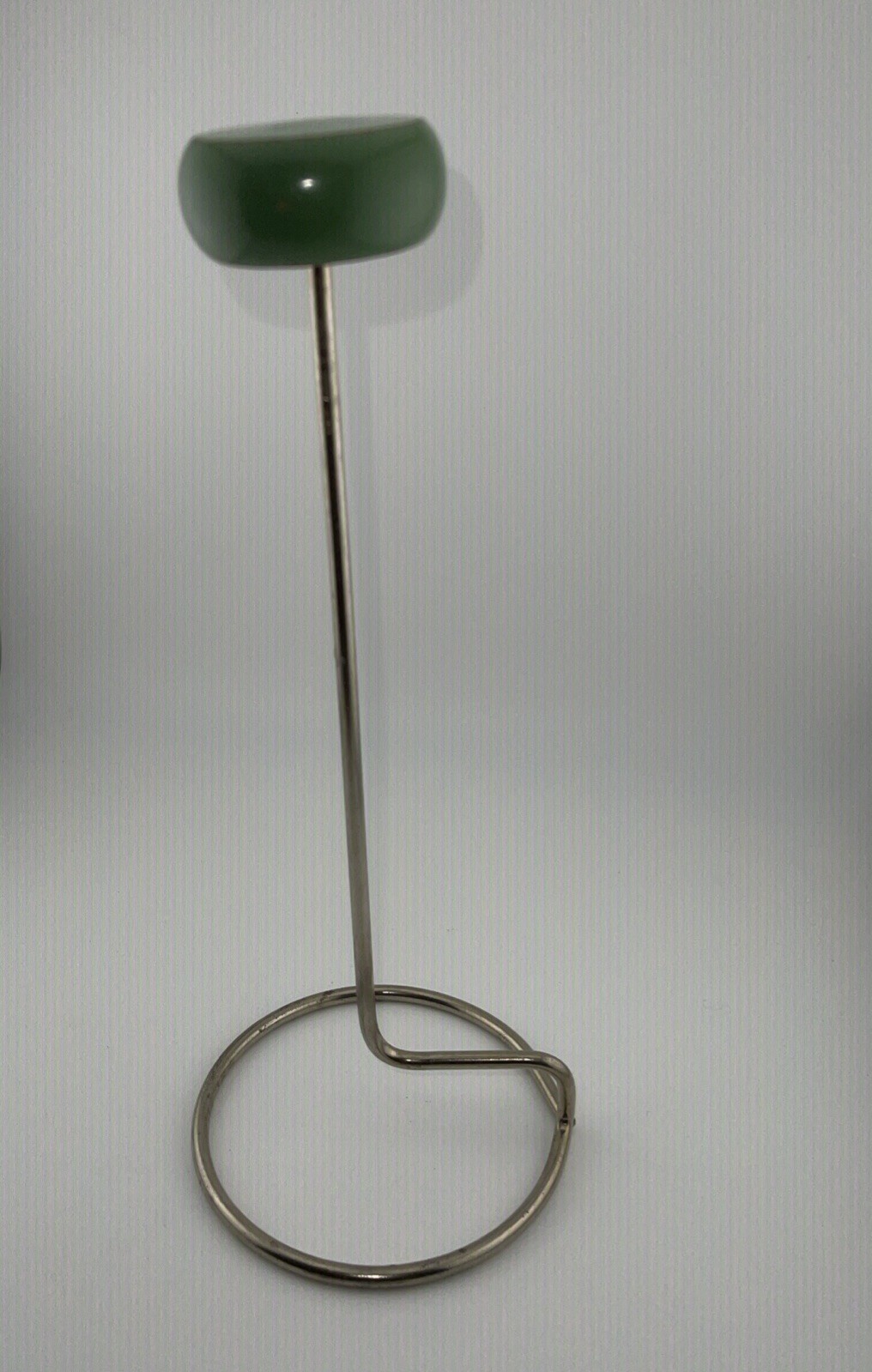 VINTAGE STORE DISPLAY HAT STAND METAL BASE WOOD TOP