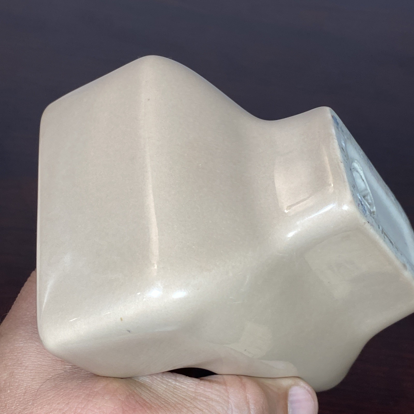 2 Vtg ELJER Salesman Sample Mini Porcelain Toilet Display Off White Pink Brown